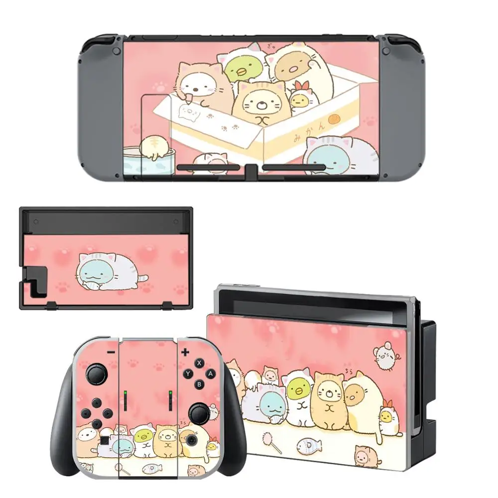 Виниловые наклейки для защиты экрана Sumikko Gurashi консоли Nintendo Switch NS + контроллер
