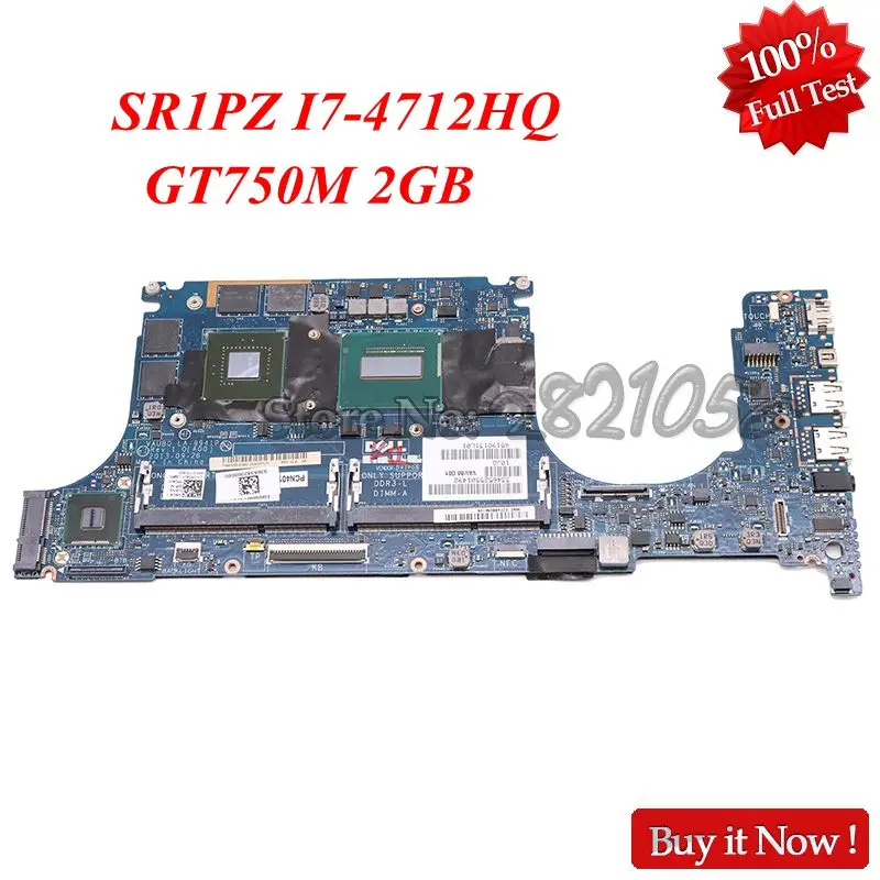 NOKOTION VAUB0 LA-9941P для Dell XPS 15 9530 Материнская плата ноутбука CN-0R99XN 0R99XN с SR1PZ i7-4712HQ Процессор GT750M 2 Гб GPU DDR3L