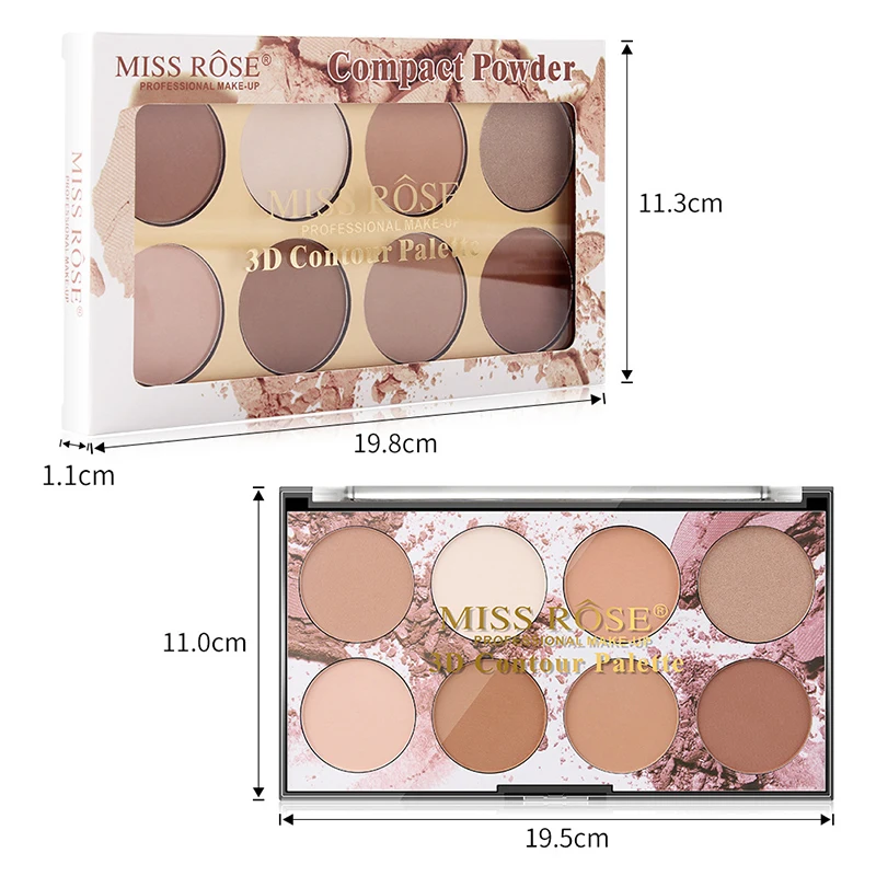 

8 Color Make-up Contour Palette - Concealer Suit - Defective Face Contour High Gloss Palette - Stylish Cosmetics Foundation