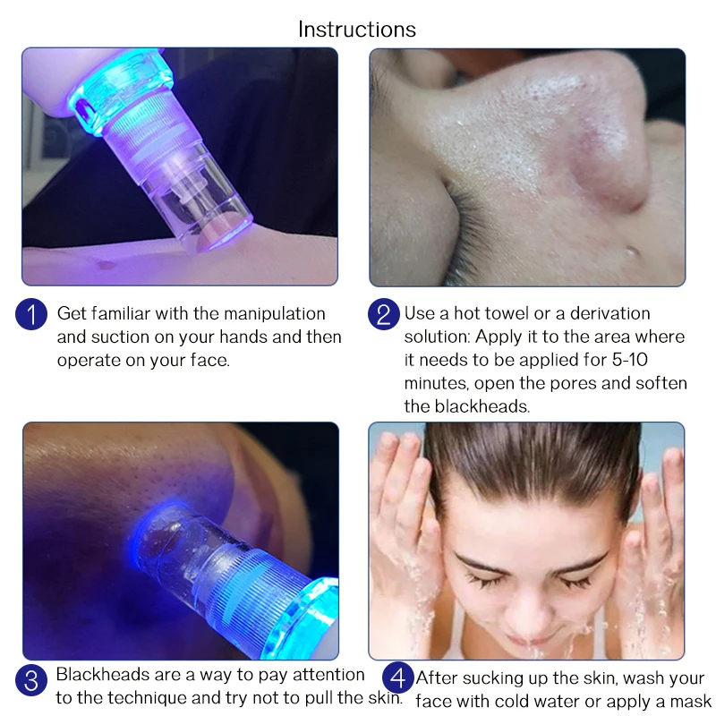 Машинка для ухода за кожей с 7 наконечниками дермабразии глубокое Удаление пор