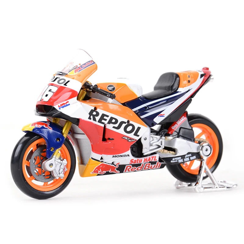 2018 Honda 26 Maisto 1:18 GP гоночный Yamaha YZR M1 Заводская гоночная команда 46#25# Литая модель мотоцикла из сплава - Цвет: 2018 Honda 26