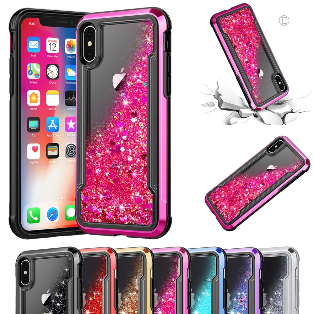 Динамический чехол с жидким песком для телефона iPhone 11 Pro XS Max XR Гибридный