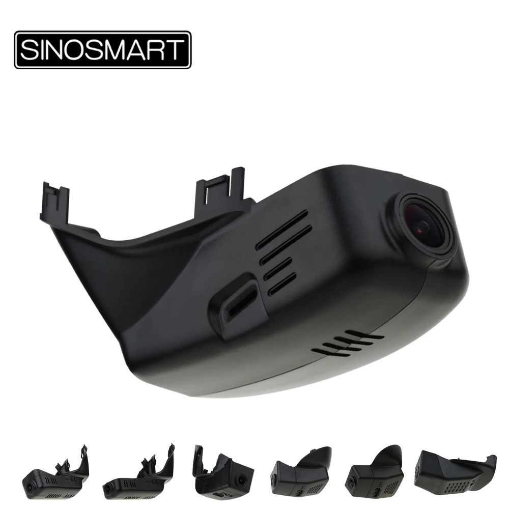 SINOSMART 1080P Wifi Special DVR Dash Cam Camera for Volvo V60 S60 S80 S80L S90 XC40 XC60 XC70 XC90 App Control Rain Sensor Wire