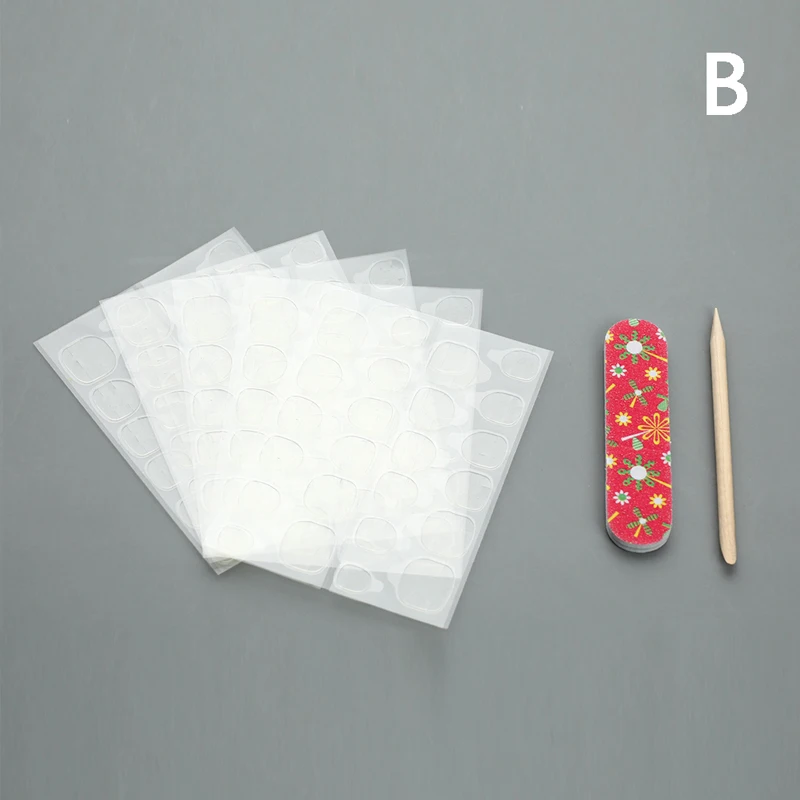 

10 Sheets Extension Tool Double Sided Stickers False Clear Nail Tips Adhesive Tapes Transparent Nail Extension Stick Tools