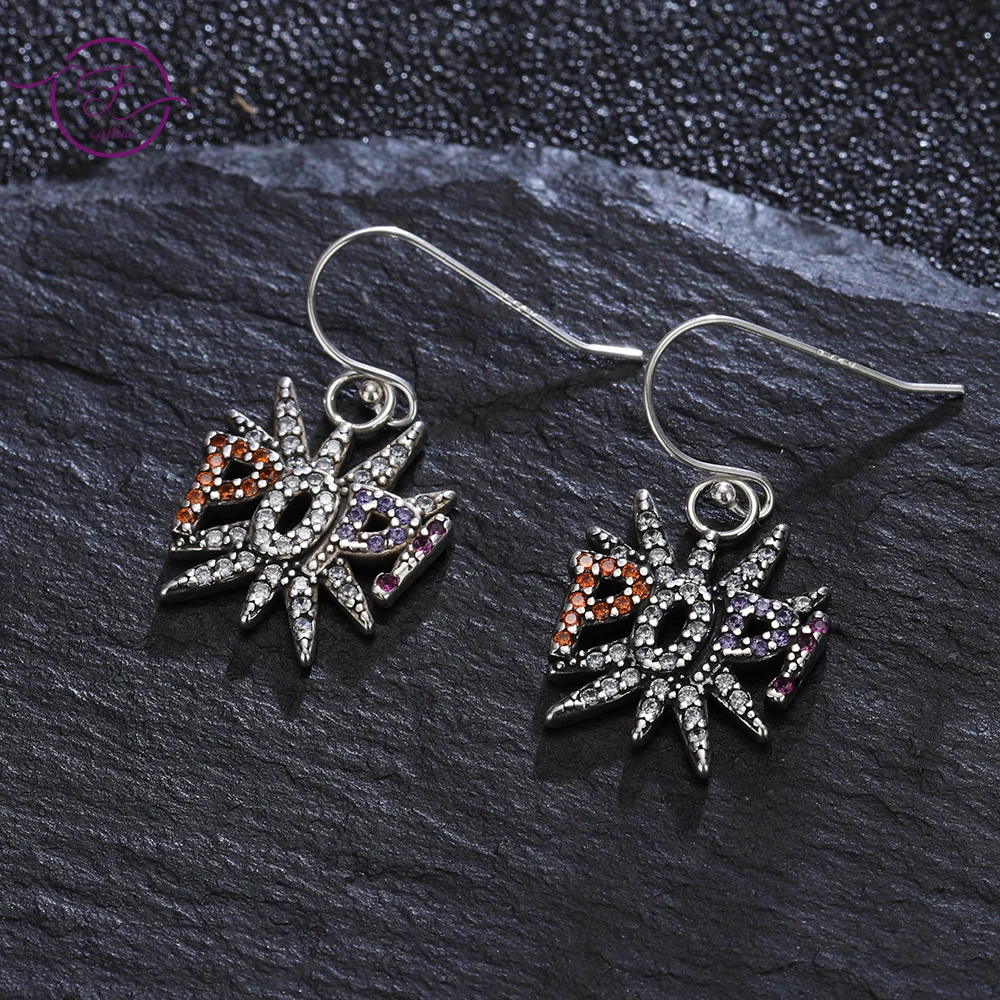 

Женские серьги-подвески из серебра 925 пробы с цирконом