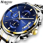 Часы наручные NIBOSI Мужские кварцевые, брендовые Роскошные деловые спортивные водонепроницаемые в стиле милитари