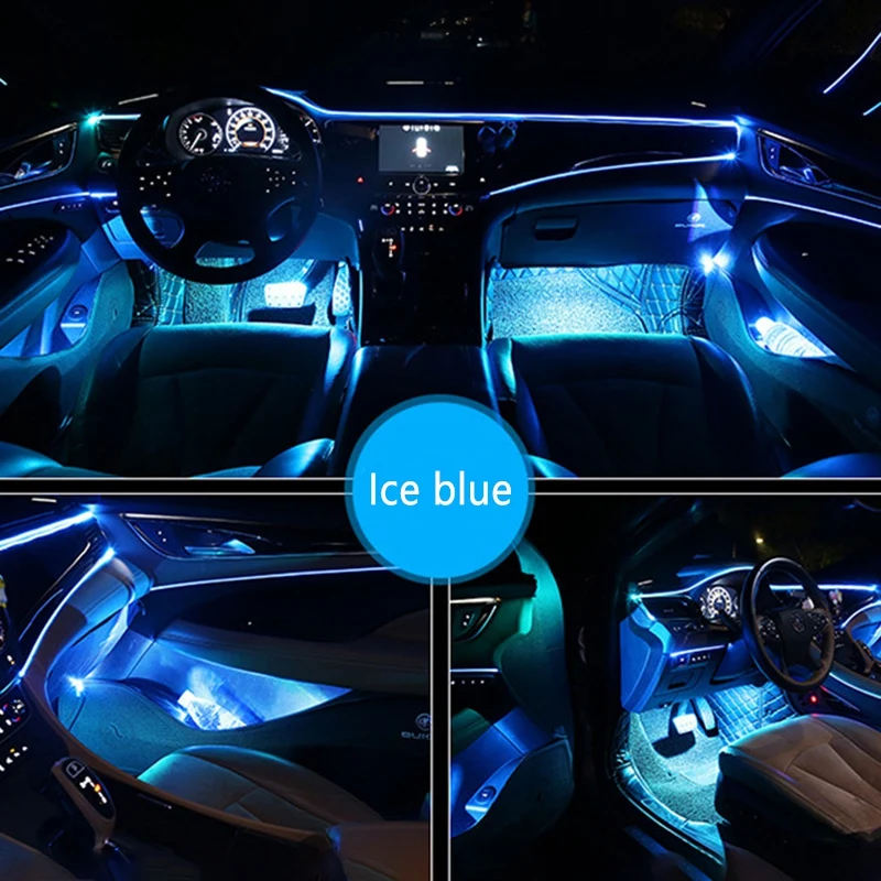 구매 64 색 RGB 자동차 인테리어 주변 분위기 조명, Footlight 자동차 인테리어 조명 무선 응용 프로그램 앱 제어