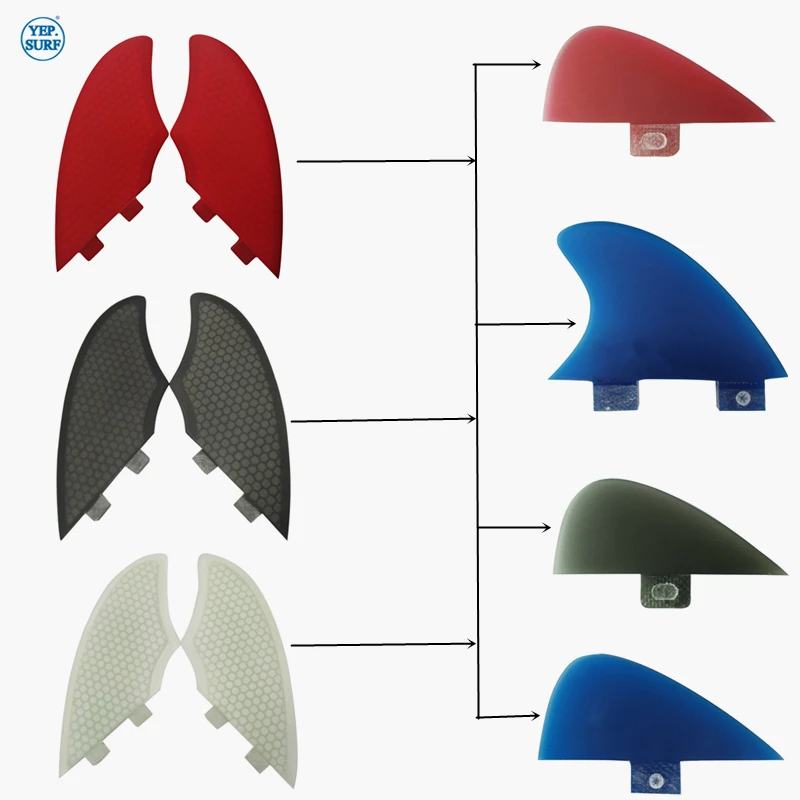 Плавник для серфинга FCS плавники килевые белый/черный/красный цвет с Knubster центр