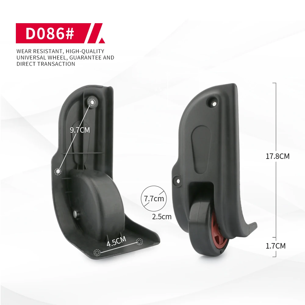 DiLong D086 Trolley Luggage Wheel Universal Accessories Password Suitcase Wheels Universal Replacement Repair with Screws Roller