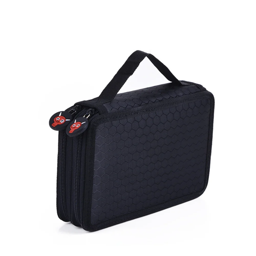 

Colored Pencil Case with Compartments 32 Slots Handy Pencil Bags Large for Watercolor Pencils Pens and Ordinary Pencils (Pur