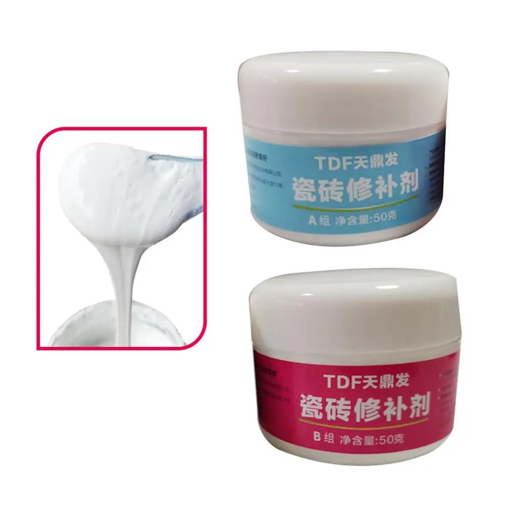 

100g Magic Ceramic Tile Repair Agent Tub Tile Porcelain and Shower Fiberglass Repair Washbasin Repair Agent Drop Shipping