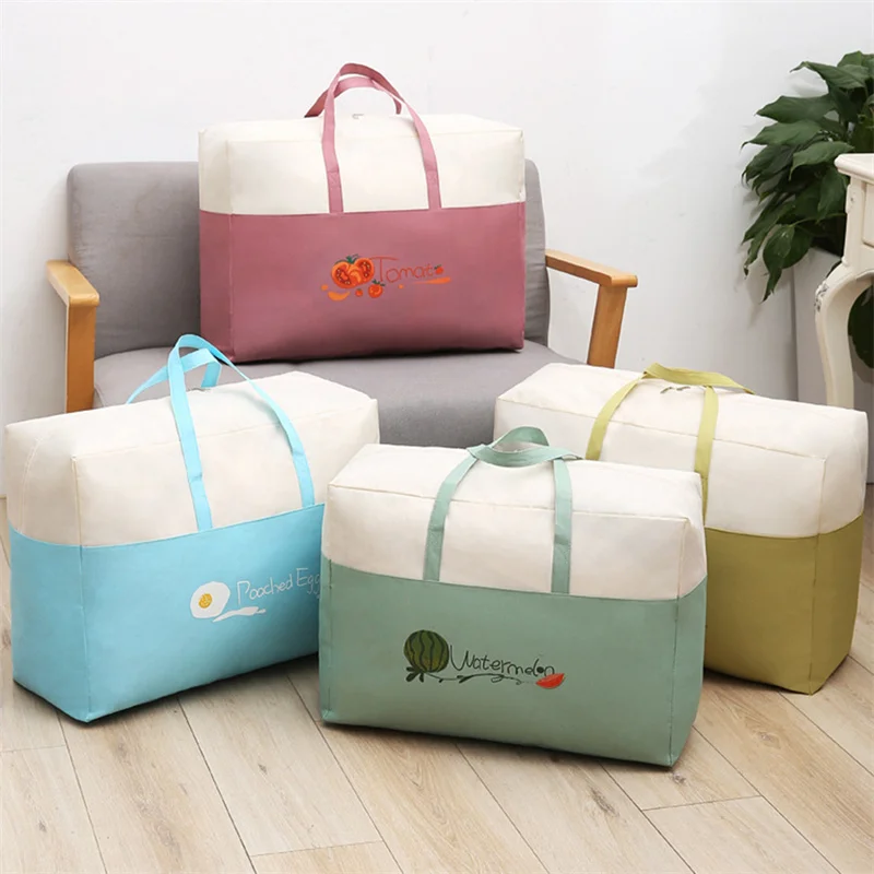 

Simple Style Quilt Storage Bag Kindergarten Quilt Packing Bag Moving Artifact Oxford Cloth Duffel Bag Soft Storage Box