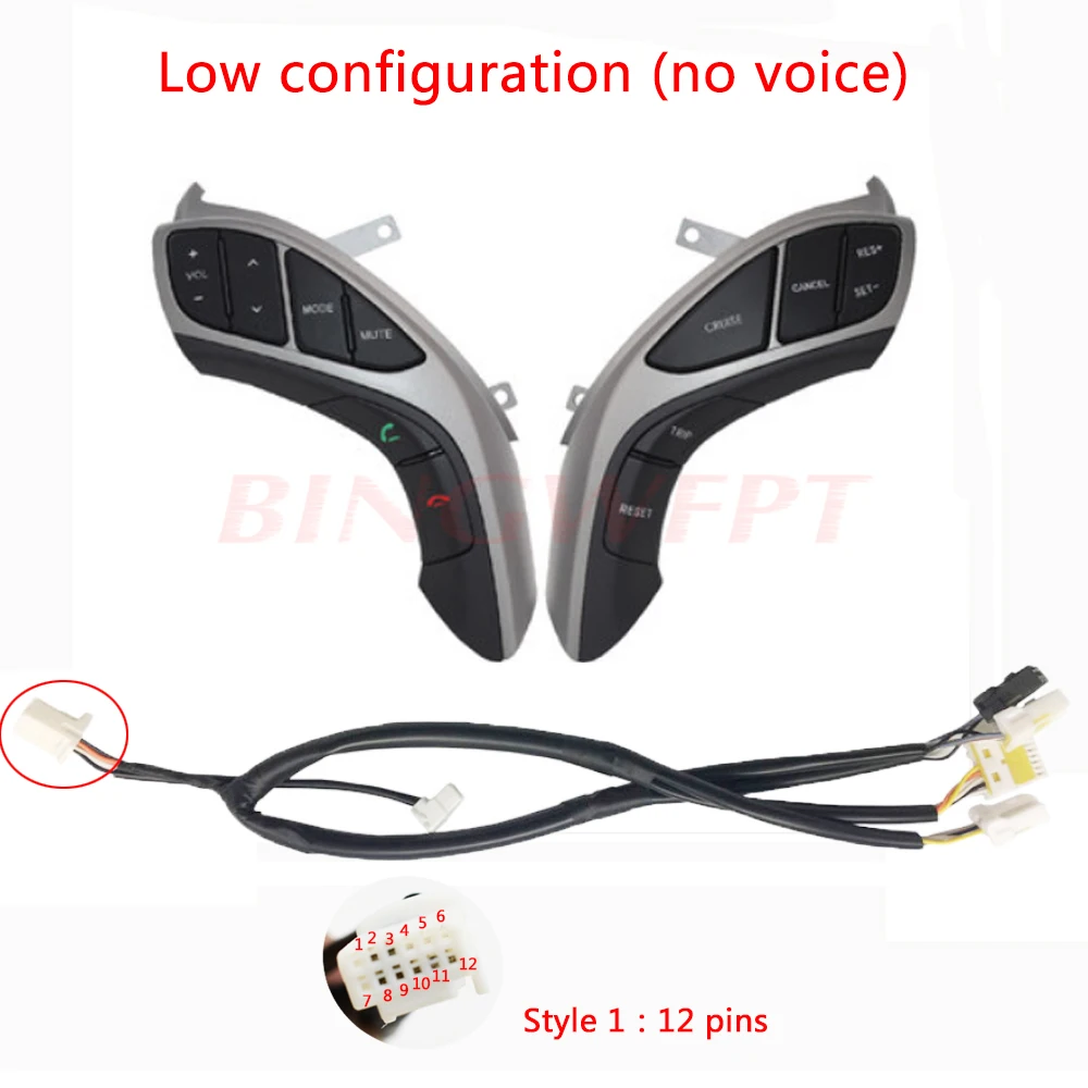 

Многофункциональная кнопка рулевого колеса для Hyundai Elantra 2012-2015 I30, Кнопка Аудио и круиз-контроля, рулевое колесо автомобиля