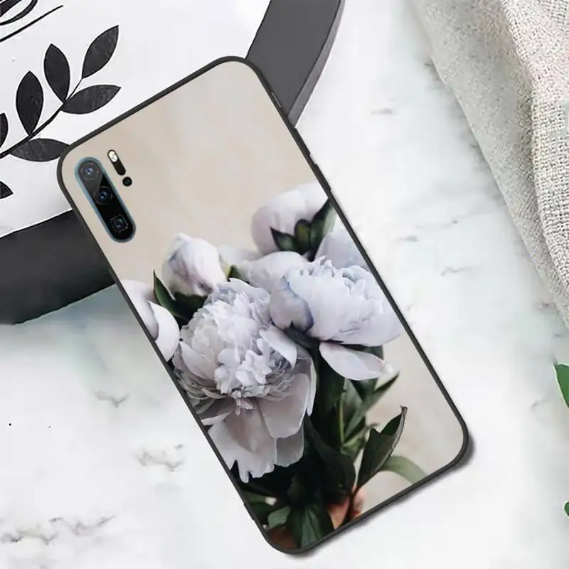 

Elegant Pink Purple Peony Phone Case For Huawei P20 P30 P40 lite Pro P Smart 2019 Mate 10 20 Lite Pro Nova 5t