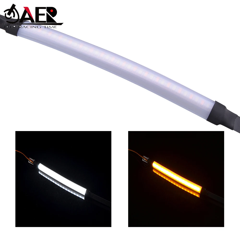 Светодиодная лента для указателей поворота JAER лампа мотоцикла 45 70 мм Harley Kawasaki Honda