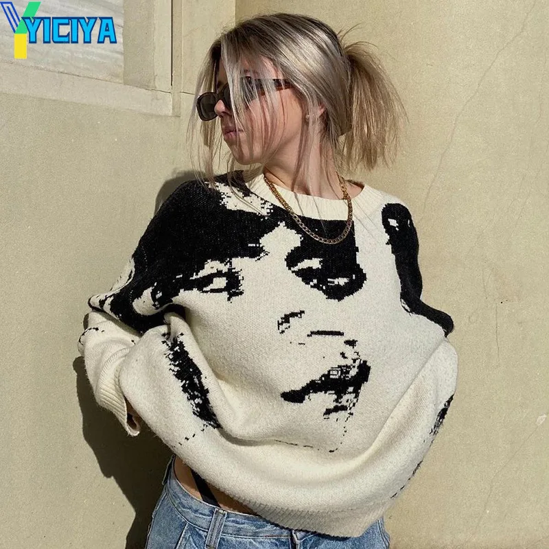 

Round Neck Pullover Loose Sweater Casual Thin And Warm Sweatshirt Women Oversize Itself Y2k Knitting Sweaters Tops Pull Femme