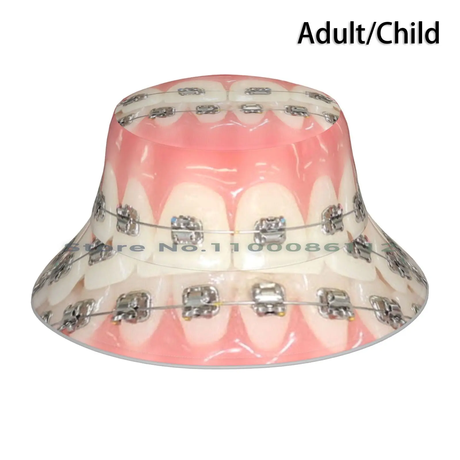 

Teeth! Bucket Hat Sun Cap Teeth Braces Tooth Smile Metal Mouth Hot New 19 2020 Killer Bees Epedemic Foldable Outdoor Fisherman
