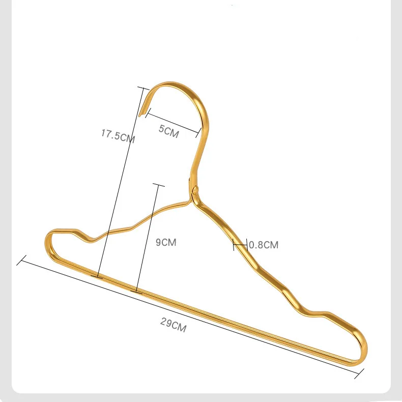 

5/10/20pcs Kids Clothes Hangers Aluminum Alloy Traceless Non-slip Holder Metal Hanger Children Clothing Organizer Drying Rack