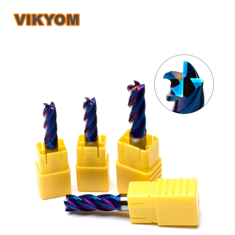 

Four Flutes End Mill Flat Milling Cutter Alloy Carbide Tungsten Steel Cutting HRC65 Diameter 1/2/3/4/5/6/7/8/9/10/12/14/16/20mm