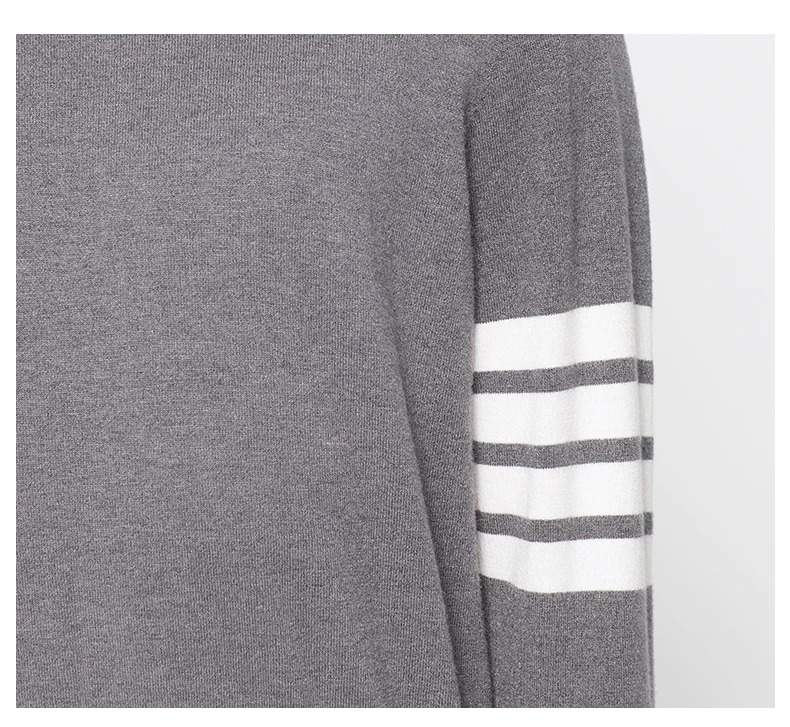 

2021 TB THOM Fashion Brand Sweaters Men Slim Turtleneck Pullovers Clothing Solid Striped Wool Cashmere Autumn Winter Casual Coat