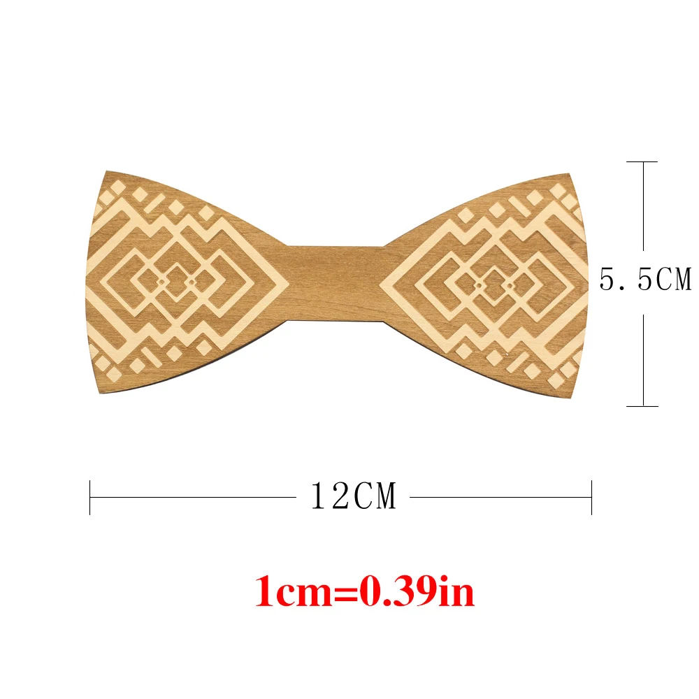 Модный деревянный галстук-бабочка джентльменский для мужчин ручной работы с