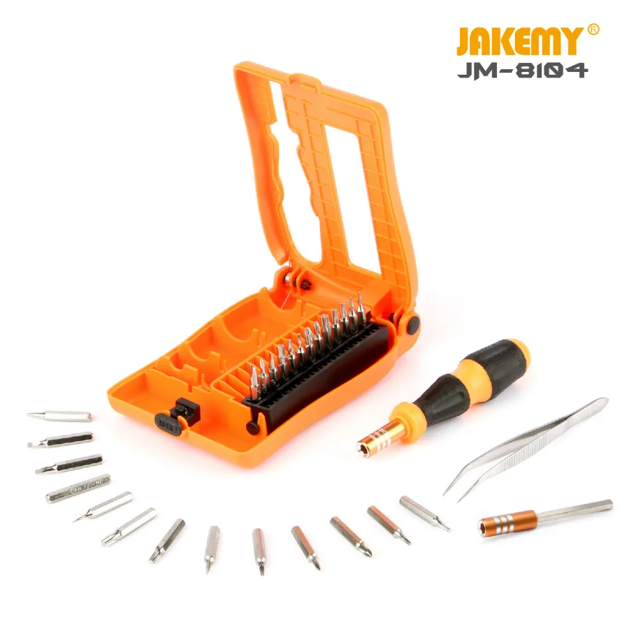 

JAKEMY JM-8104 29 in 1 Professional Multifunctional Screwdriver Set Precision Hand Tools Kit for Mobile Phone computer DIY Repa