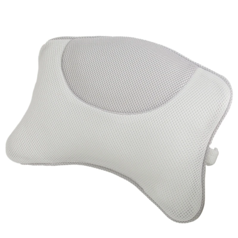 

Bathtub Pillow, Non Slip with 4 Suction Cups, Breathable Soft, Comfortable Head Neck Support, Machine Washable