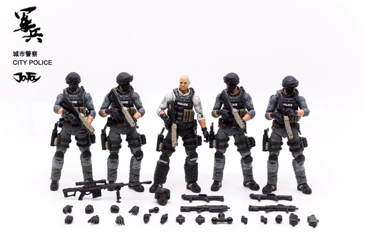 (5 шт./лот) JOYTOY Military 1/18 Коллекционная экшн-фигурка команды городской полиции