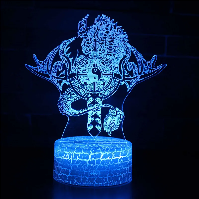 

Hongcui Night LED Lights Novelty 3D lamp Cute Toy Gift 7 ColorCartoon Atmosphere Lamp For Children Kids Room
