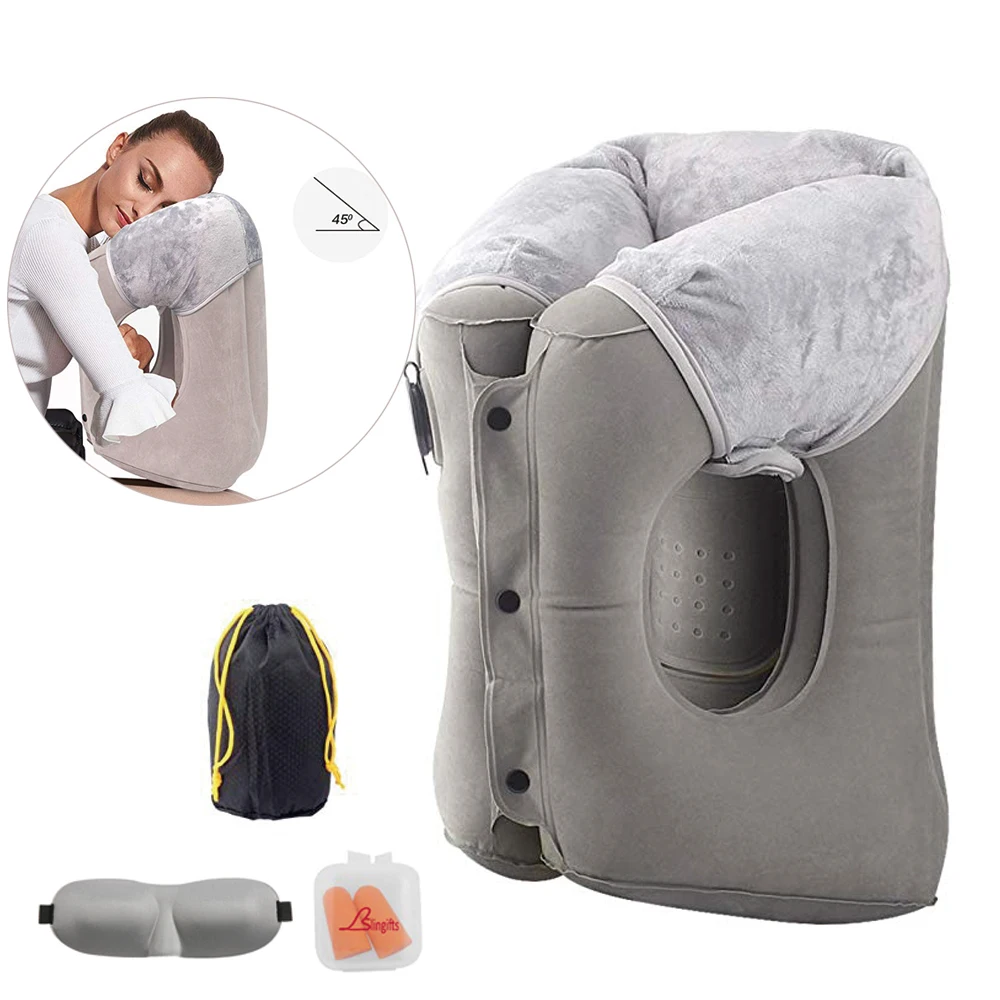 Надувная подушка для шеи путешествий дома кровати офиса поезда