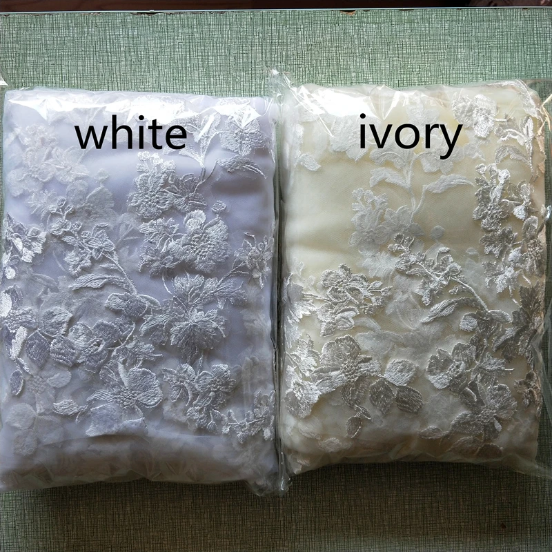 

Real Photo 3m One Layer Wedding Veil With Comb White Lace Edge Bridal Veils Ivory Appliqued Cathedral Wedding Veil