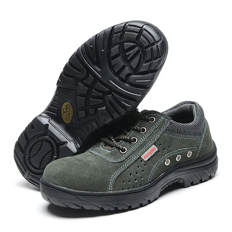 Мужская безопасная обувь из коровьей кожи со стальным носком неубиваемые