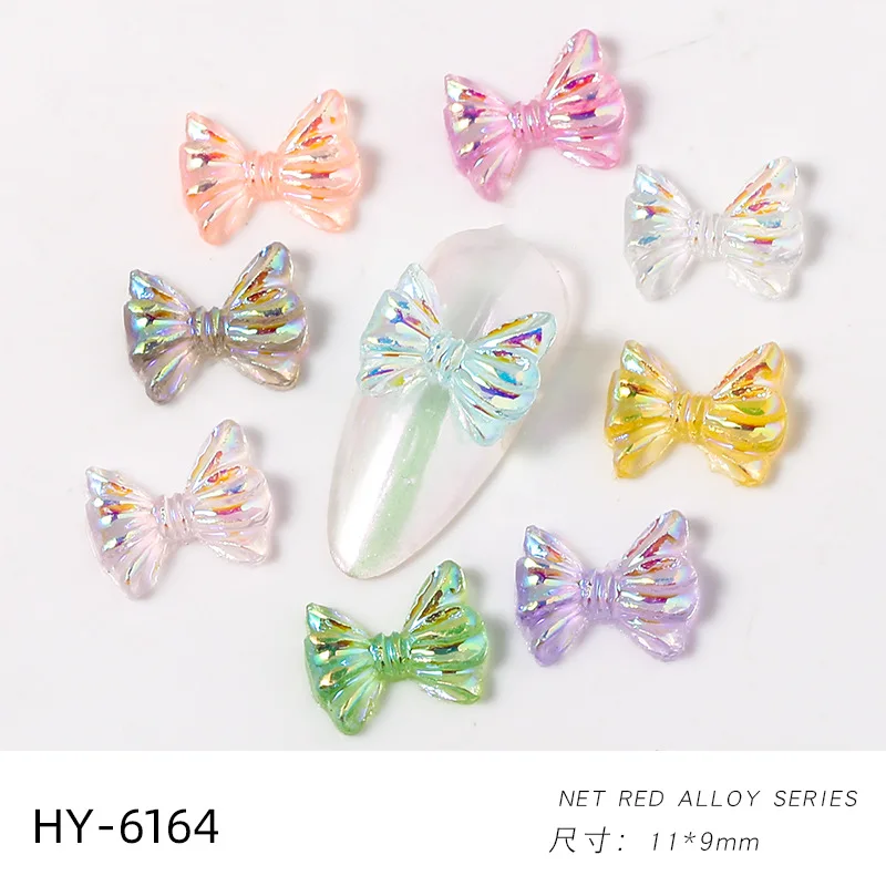

Nail Art Nail Ornament Resin Three Dimensional Bear Bow Aurora Pearl Stick Drill Aurora Powder
