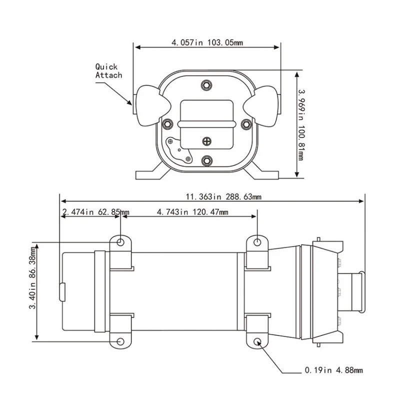 

AC 110V 220V Diaphragm Water Pump Self-priming 40 PSI Pressure 4.5 GPM For RV/Boat Hight Pressure Pumps Plumbing Accessories