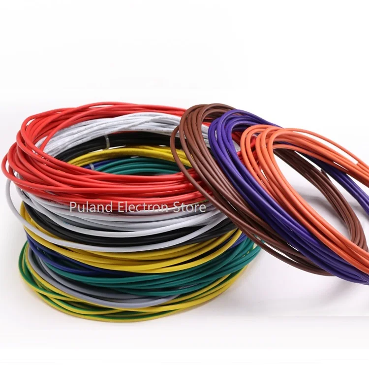 10AWG UL1015 PVC Wire OD 5.1mm Insulated OFC Tinned Copper Electron Conductor Cable Lamp Environmental DIY Line Colorful 600V |