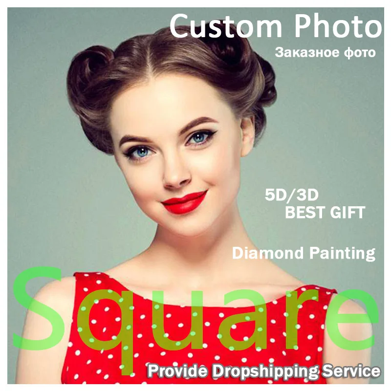 Square DIY 5D фото на заказ! Женские туфли-лодочки! Алмазов картина свой собственный алмазов картина камни в форме ромба Стразы Вышивка - Цвет: Square