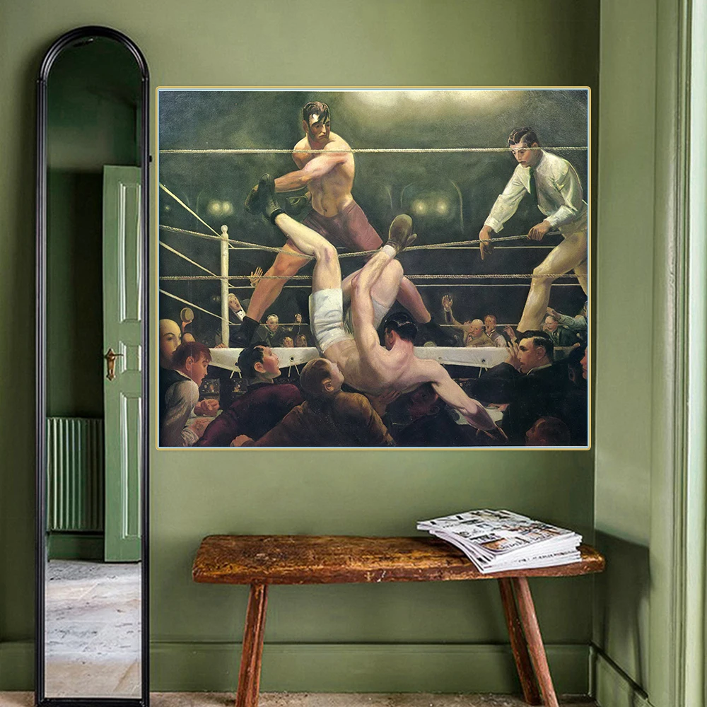 Цитон Джордж сильфон demдемпси и фирпо Canvas холст искусство живопись маслом бокс
