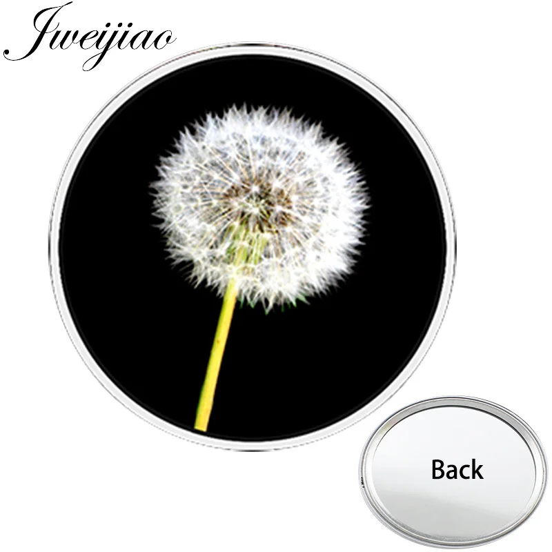 

Youhaken Dandelion Photo UV Printed Makeup Mirrors Mini Round One Side Flat Pocket Mirror Compact Portable Vanity Hand Gift