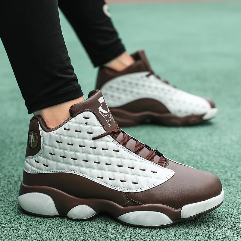 Новый бренд белый цемент AJ 13 крутые серые мужские баскетбольные кроссовки все