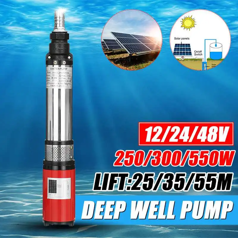 

12V/24V/48V High Lift DC Submersible Pump Water Pump High Pressure Deep Well Pump Agricultural Irrigation Garden Home
