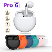 original tws air pro 6 bluetooth earphones hifi stereo wireless headphones gaming earbuds sport headset with microphone 9d pro6