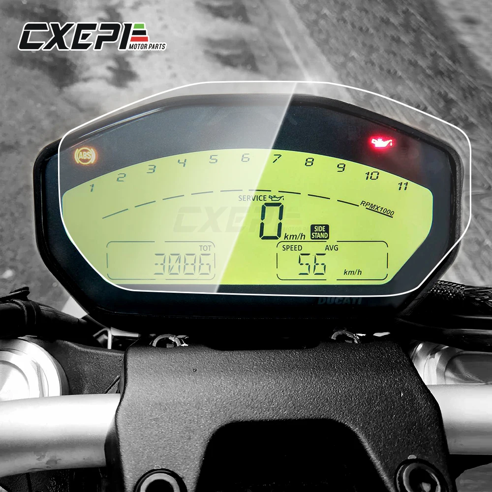 

2 pcs For DUCATI MONSTER 797/821/1200 Cluster Scratch Protection Instrument Speedometer Film Screen Protector Sticker