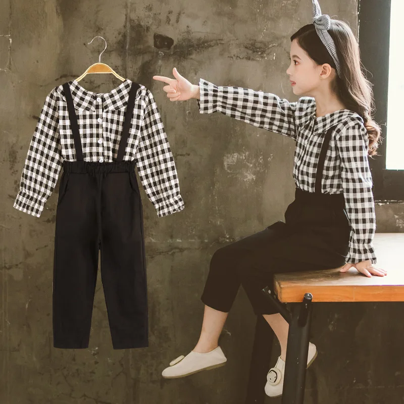 

Teenage Girls Clothing Sets Spring Autumn Children Cotton Casual Long Sleeve Shirt Clothes Sets Baby Girls Outfits Fashion