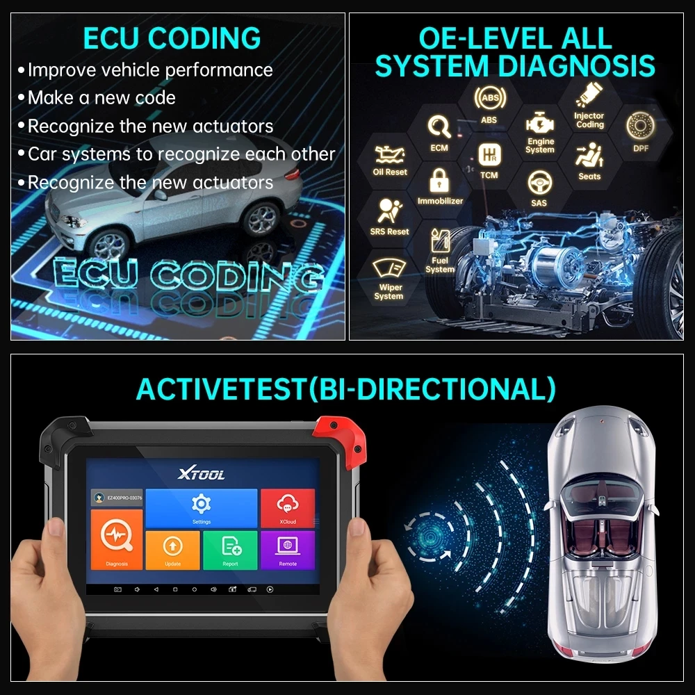 XTOOL EZ400 PRO все системы OBD2 Автомобильные диагностические инструменты