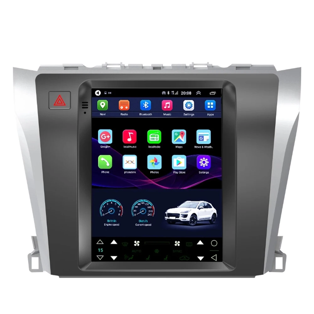 Автомобильный радиоприемник 9 7 дюйма в стиле Tesla Android 10 0 GPS для Toyota Camry