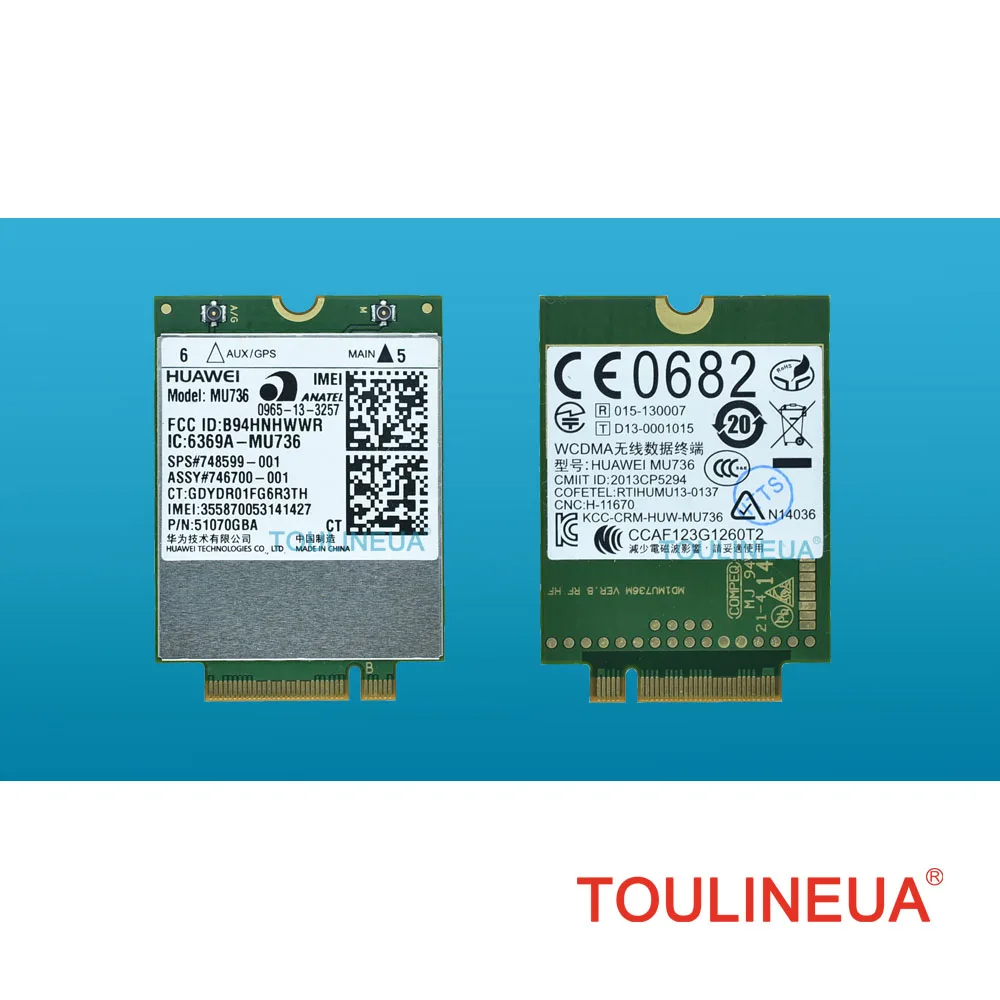 MU736 HS3110 SPS 748599 001 746700 WCDMA HSPA + NGFF 3G WWAN сетевая карта для ноутбука HP ZBook 17 15 14 450 G1|wireless