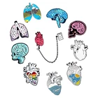 Креативная эмалированная булавка для человеческого органа мозга, навязчивая брошь в стиле панк, нагрудная булавка, значки, анатомия, ювелирное изделие, подарок