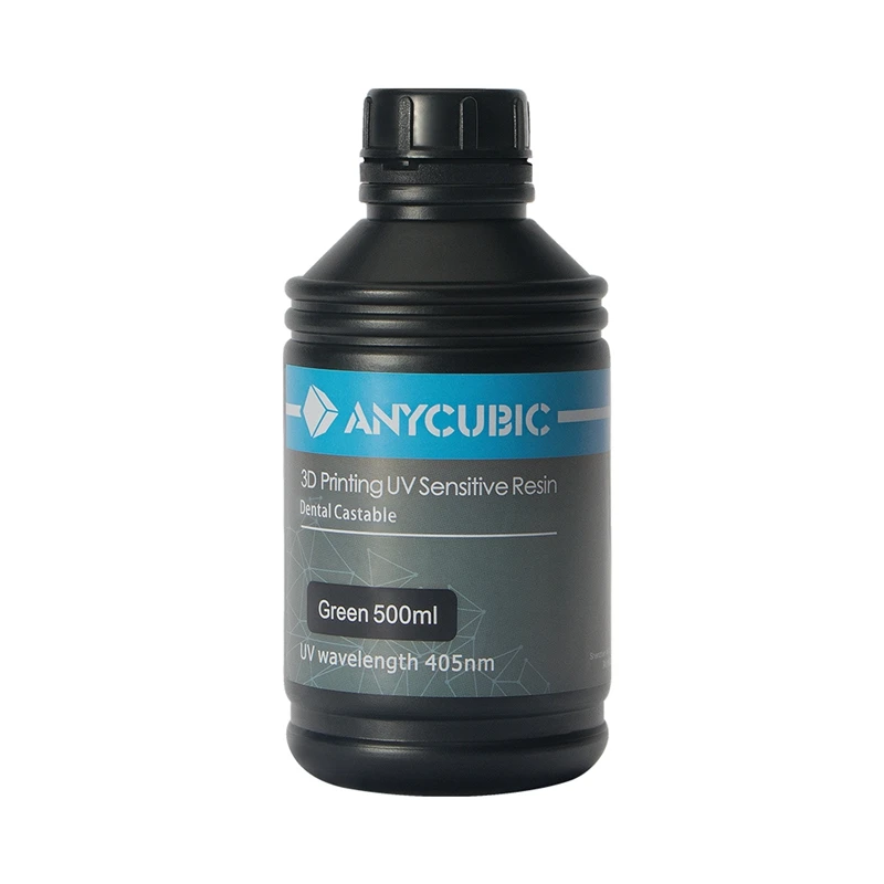 Dental Green-500ml ANYCUBIC 405nm смола для фотонов 3d Принтер lcd чувствительная к ультрафиолету Смола 1Л 500 мл печатный материал светочувствительная УФ смола - Цвет: Dental Green-500ml