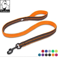 truelove soft padded mesh dog leash 3m reflective double trickness safe walking training pet dog lead leash 110cm 200cm orange