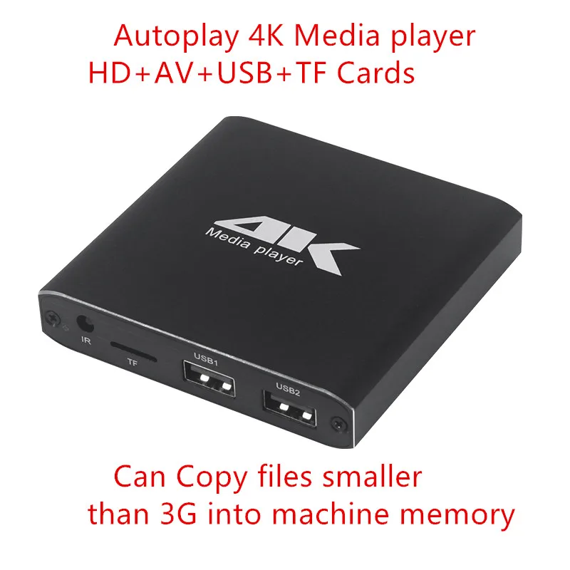 2022 Новейший Рекламный Мини-плеер 4K медиаплеер с поддержкой карт Micro SD и TF